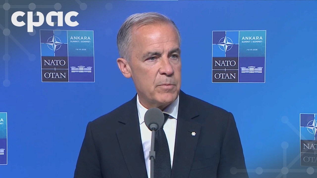 PM Carney holds doorstep scrum at NATO Summit &ndash; July 8, 2026