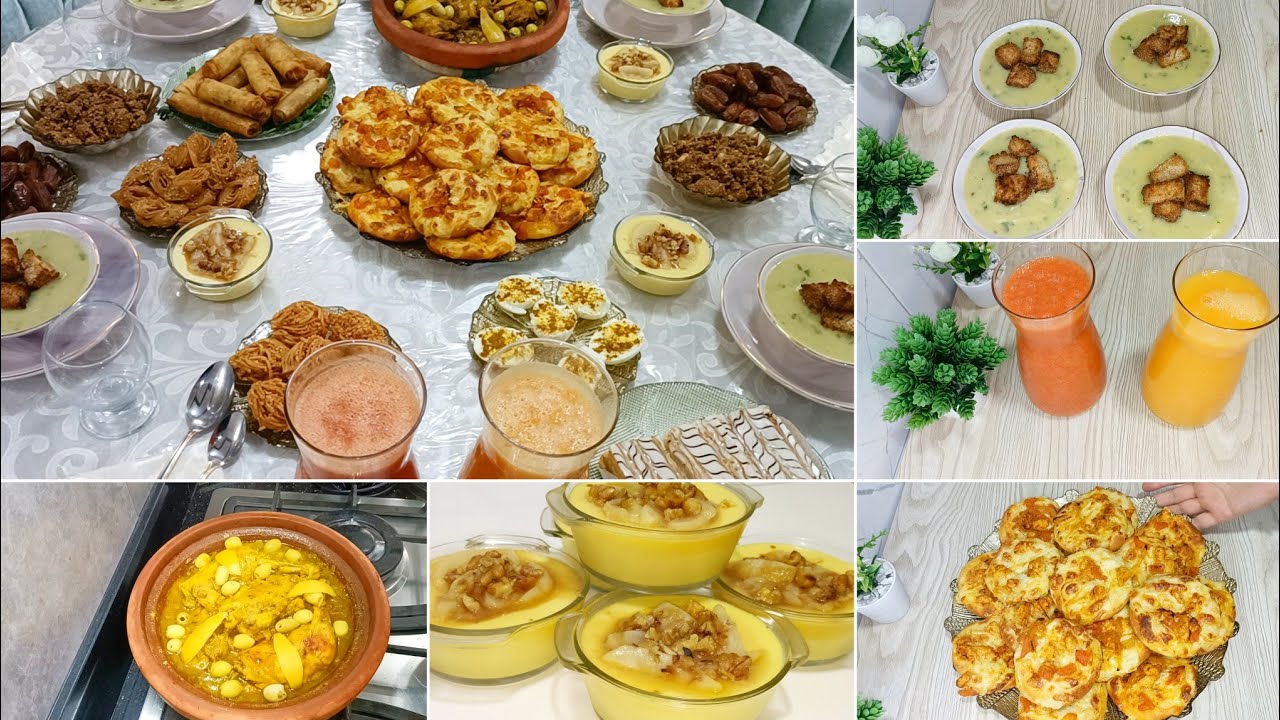 روتين رمضان 🌙 جبتليك شهيوات من فطور حتى سحور فطائر صلصة البيضاء عصير تحلية طاجين