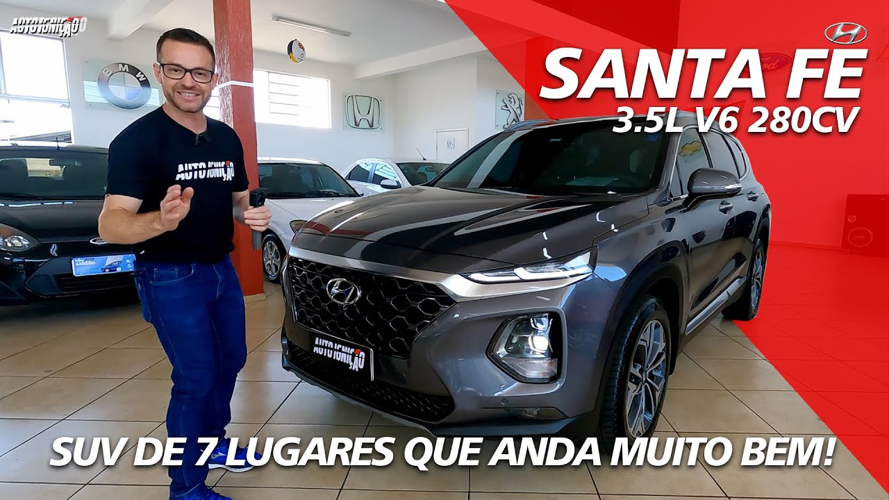 Hyundai Santa Fe 3.5L V6 - Anda Muito Bem com um Bom 0-100