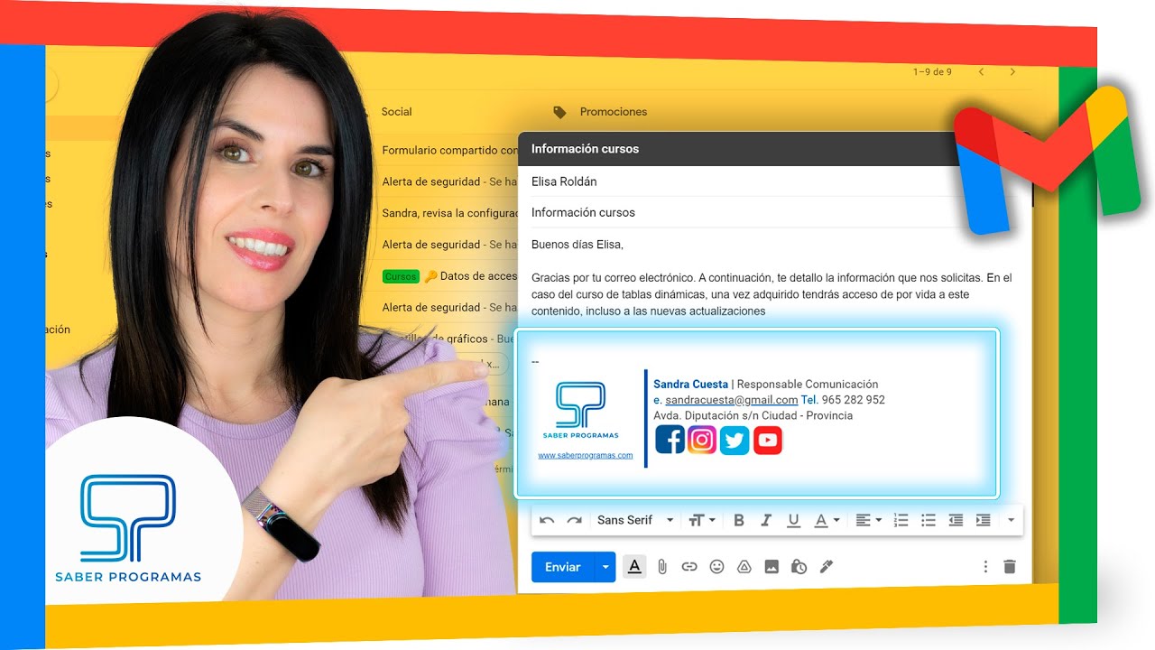 ✅ Cómo crear FIRMA en GMAIL con Imagen, Texto y Enlaces