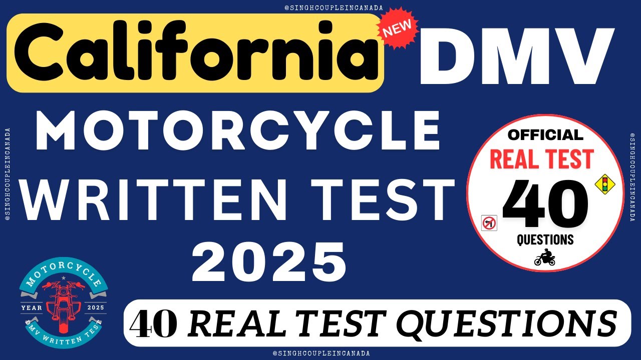 California DMV Motorcycle Written Test 2025 (40 Questions with Explained Answers)