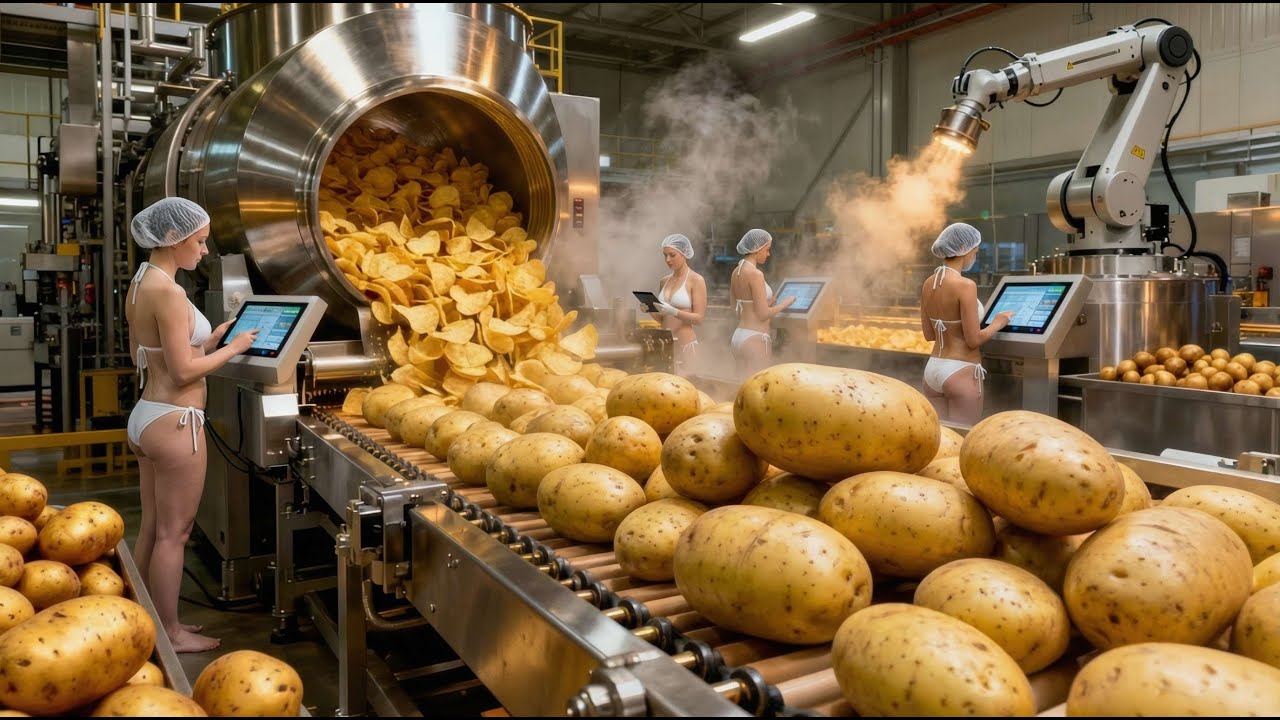 Inside a Modern Pringles Factory — From Whole Potatoes to Perfectly Stacked Chips (Full Process)