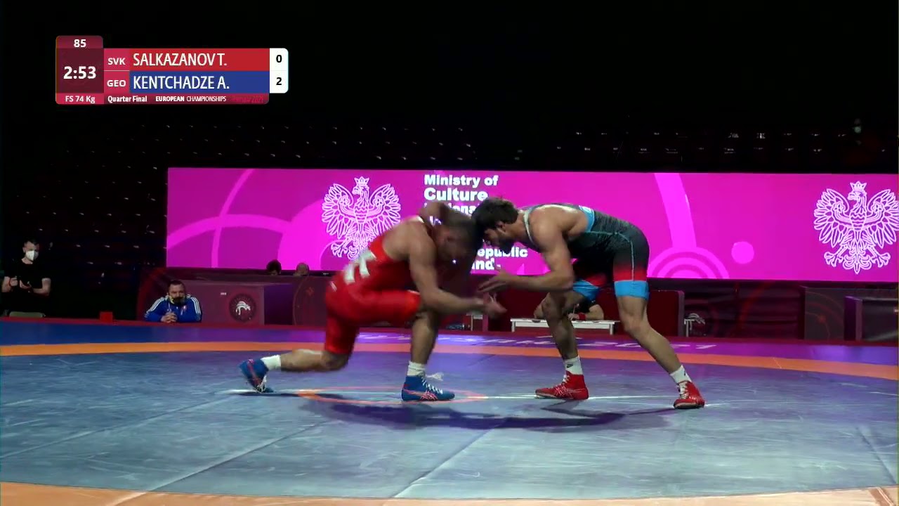 1/4 FS - 74 kg: T. SALKAZANOV (SVK) v. A. KENTCHADZE (GEO)