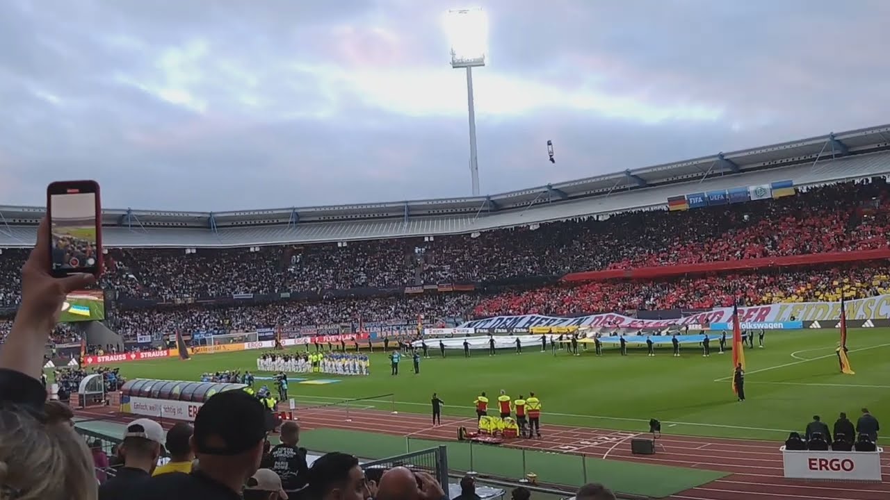2024 Football Ukraine National Anthem in Nürnberg/サッカー ウクライナ代表 国歌斉唱@ニュルンベルク