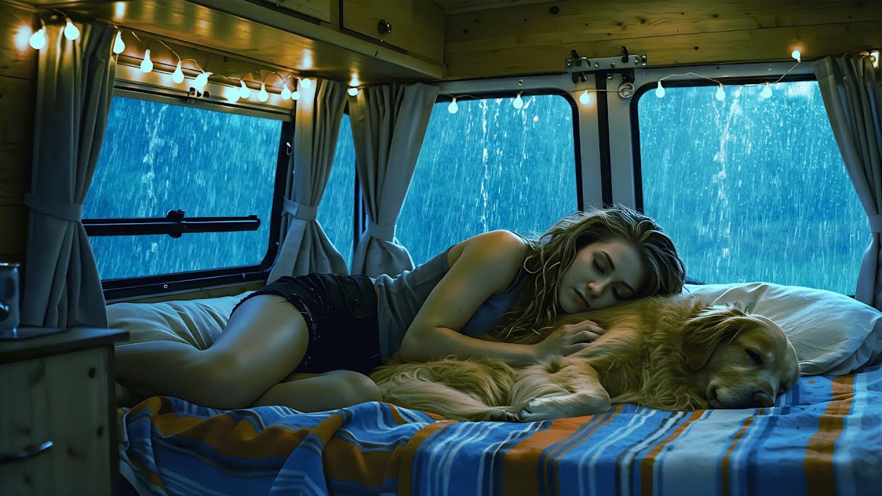 Deep Sleep Ambience: Sounds Rain Falling Outside The Cozy Car for Relax, Deep Sleep, Dispel Fatigue