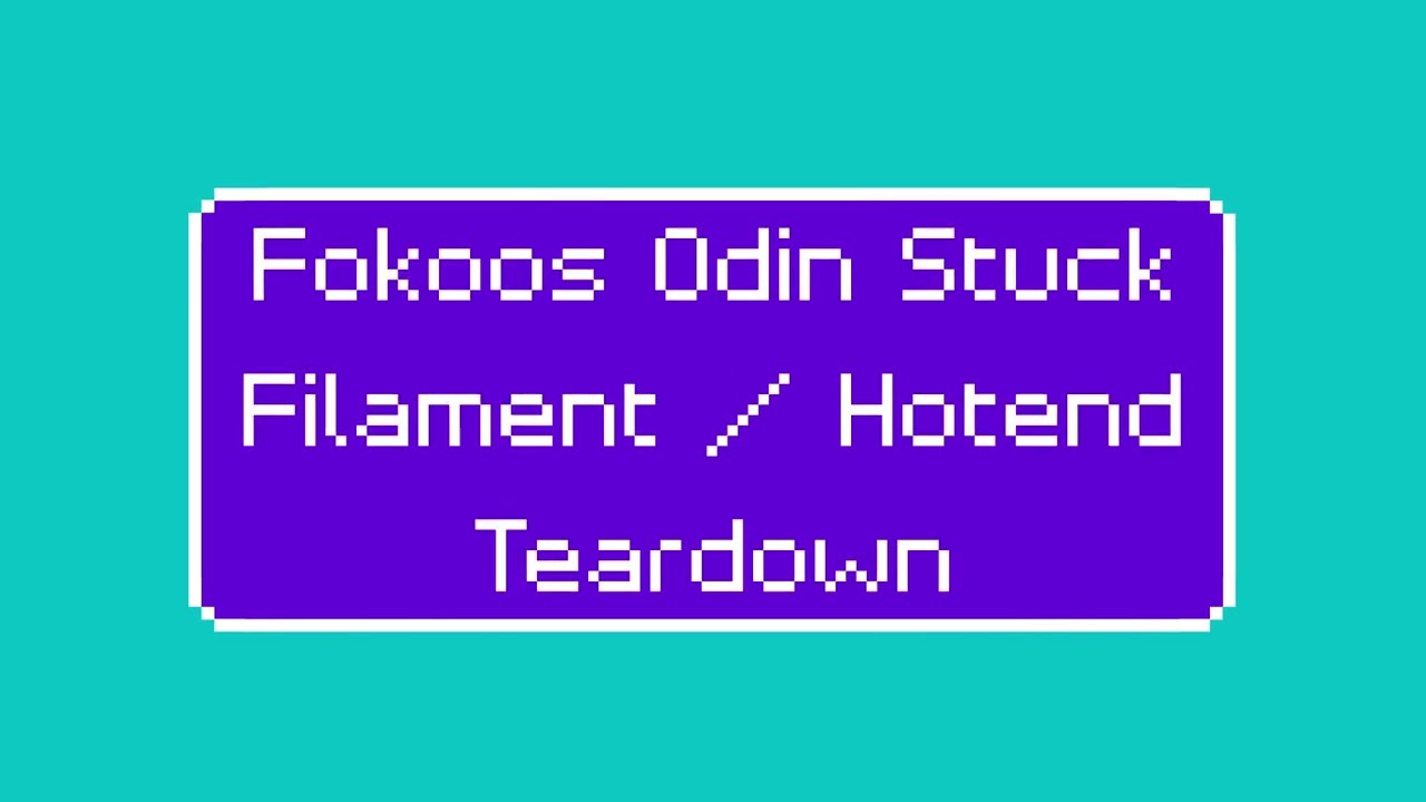 Troubleshooting an extruder issue in real-time; Fokoos Odin-5 F3