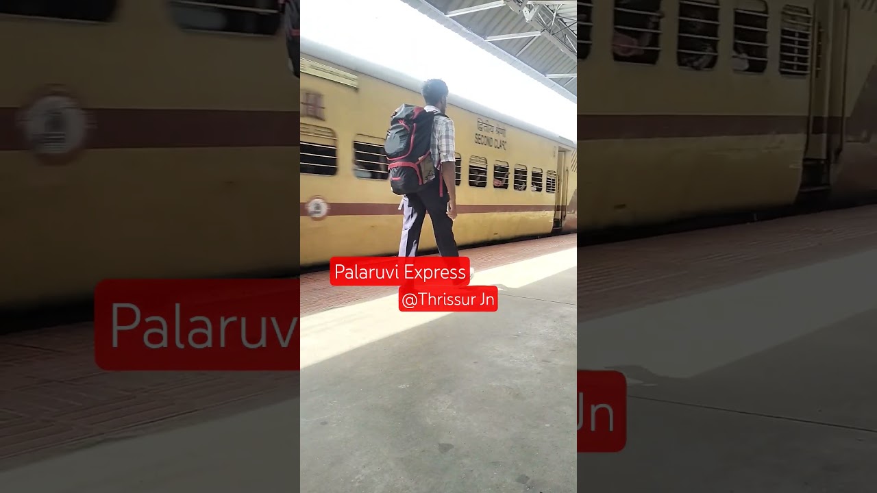 Train Spotting - 16791 Palaruvi Express with Wap4 Arrival at Thrissur Jn. #shorts #trainvideo #train