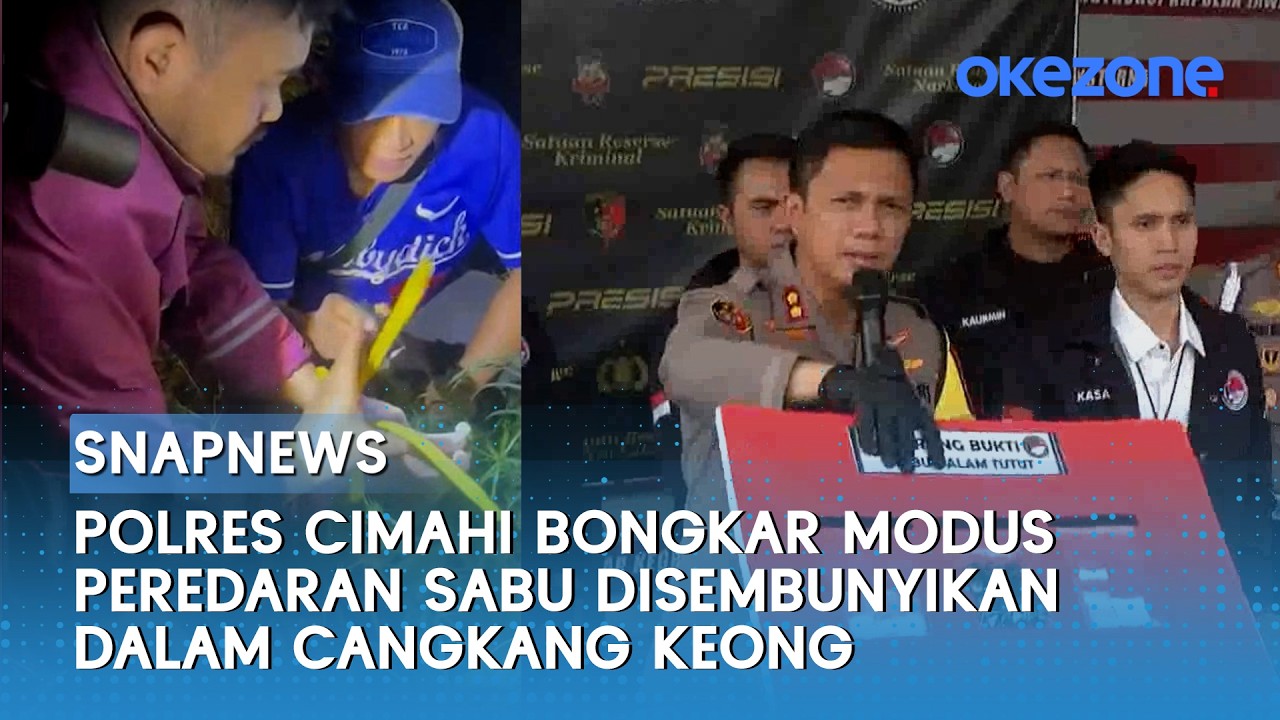 Polres Cimahi Bongkar Modus Peredaran Sabu Disembunyikan dalam Cangkang Keong | Snapnews