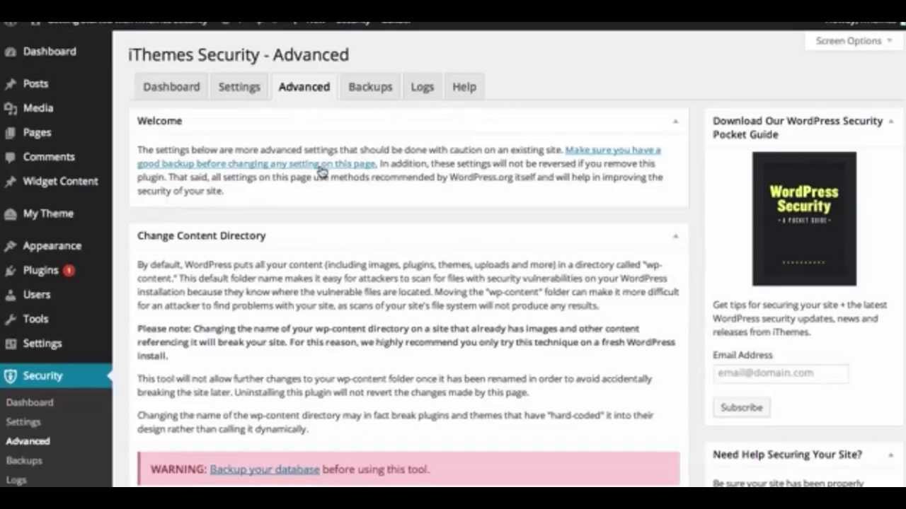 iThemes Security Plugin For WordPress