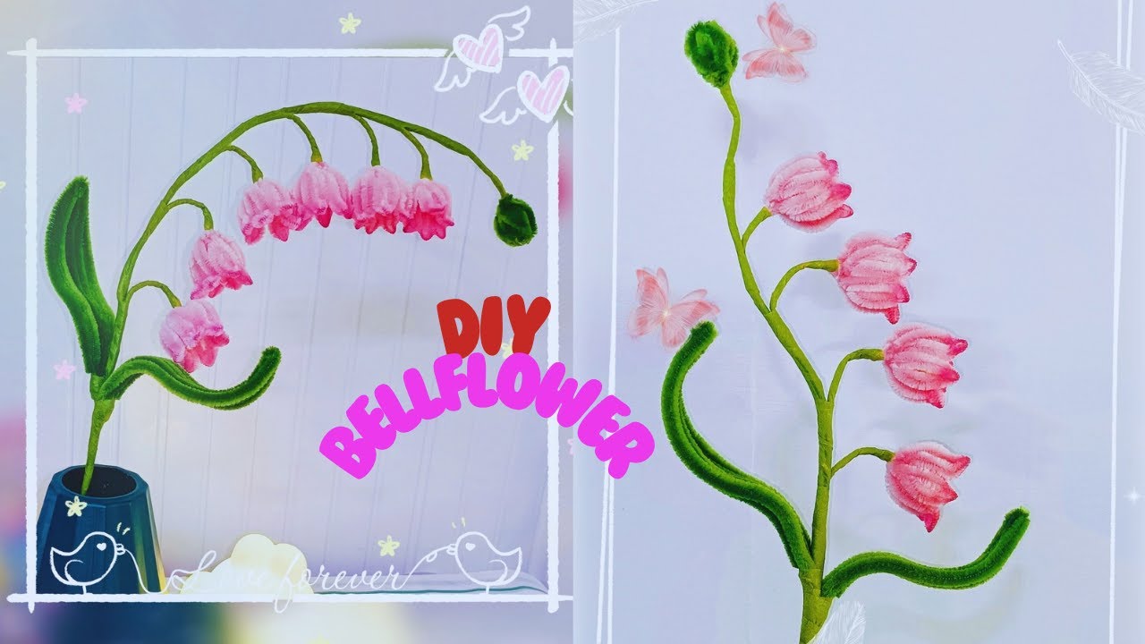 Bellflower DIY- How to make Bellflower with pipe cleaners- KESA DIY