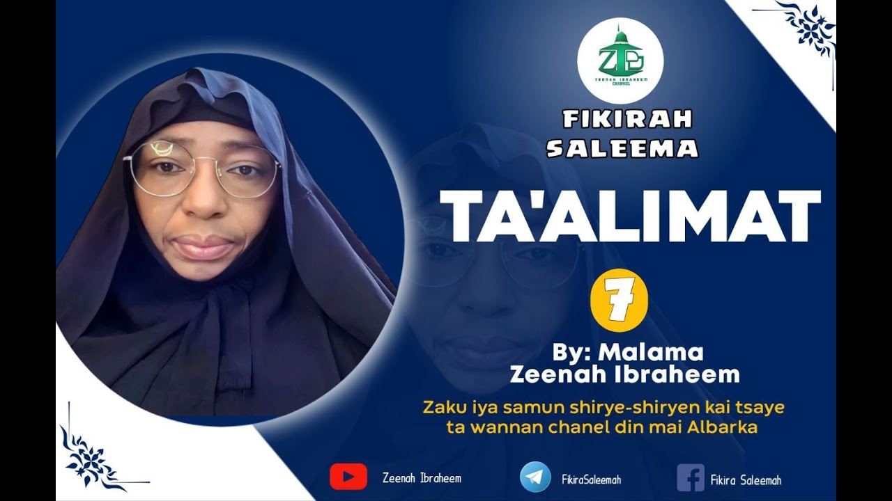 JAWABIN MALAMA ZEENATUDDIN IBRAHIM TA'ALEEMAT KASHI NA 7