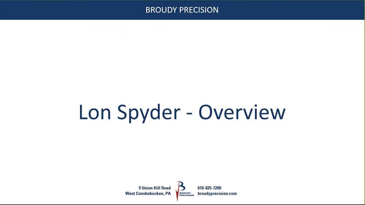 4/21/20 - Tech Tuesday - Lon Spyder Overview