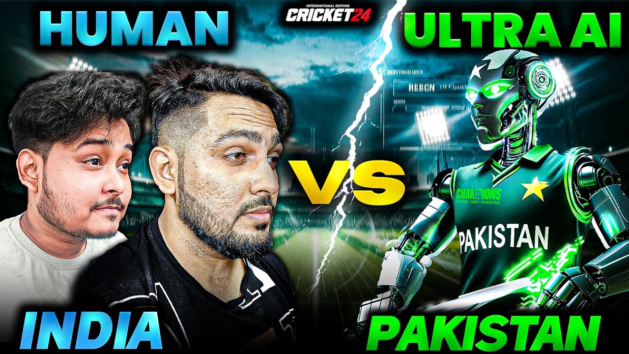 India vs Pakistan Champions Trophy 2025 Humans vs AI!  The Ultimate Battle! ⚡🤖 Cricket 24