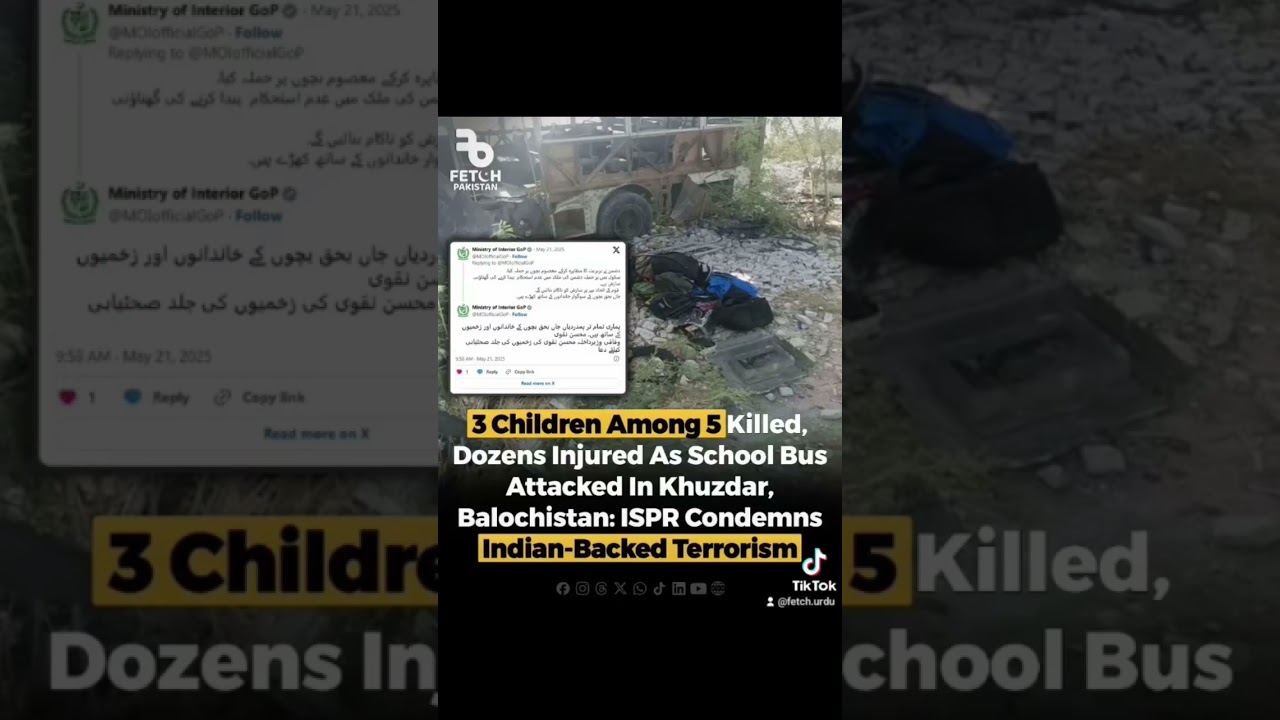 A deadly blast near Zero Point in Khuzdar targeted a school bus, #KhuzdarBlast #StopIndianTerror