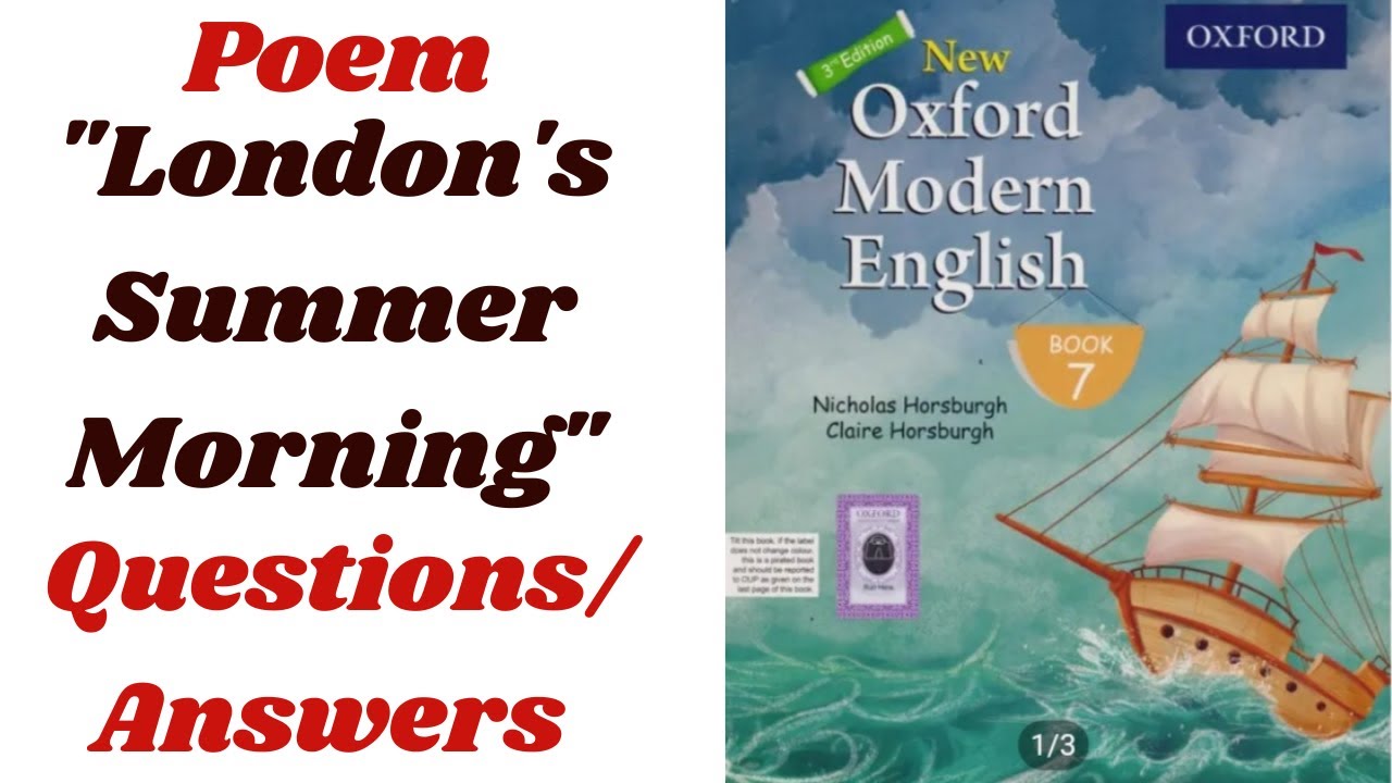 Стихотворение «Лондонское летнее утро»: вопрос и ответ | Oxford Modern English, класс 7