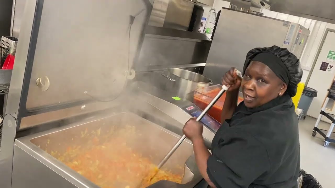 Busy morning 🌅 making food 🍲 for our customers @It’sEstherOnline please 🙏🏾 subscribe to my YouTube 