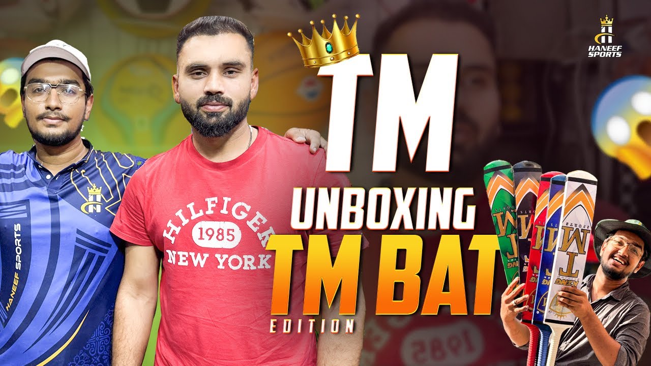 TAMOUR MIRZA UNBOXING TM SPORTS BATS👑 | TM AT HANEEF SPORTS🤩 | TM SIGNED BATS🔥