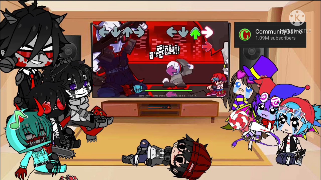 Fandoms React to Madness Combat Fnf Mods Part 2/3 (Gacha Club)