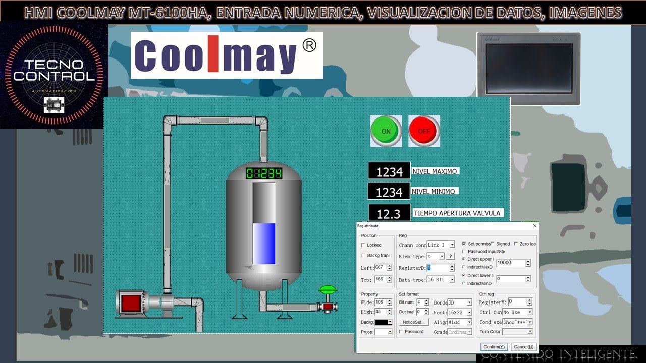 03-HMI COOLMAY MT-6100HA, ENTRADA NUMÉRICA, VISUALIZACIÓN DE DATOS, IMÁGENES
