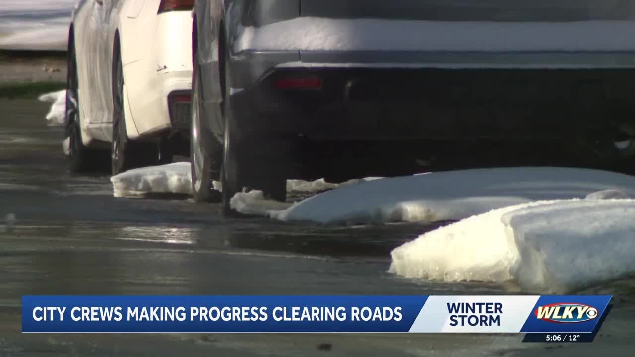 Louisville crews making progress clearing roads