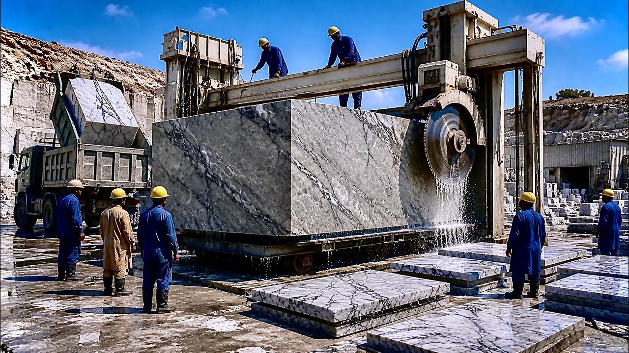 Inside the Marble & Granite Factory | Step-by-Step Cutting, Polishing & Finishing Process