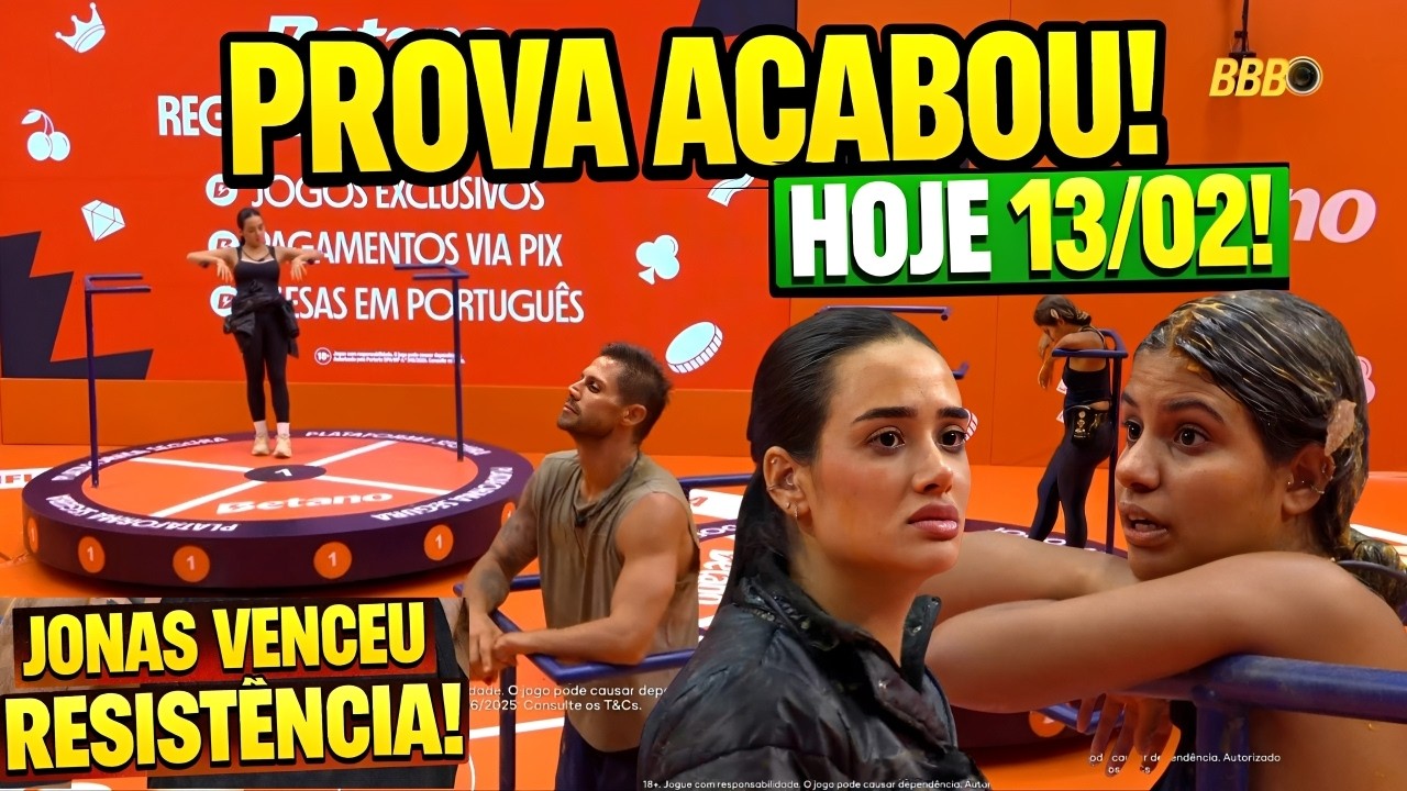BBB26: ACABOU! QUEM VENCEU a Prova do L&Iacute;DER DE RESIST&Ecirc;NCIA HOJE 13/02/2026 E QUEM ESTA NO PARED&Atilde;O