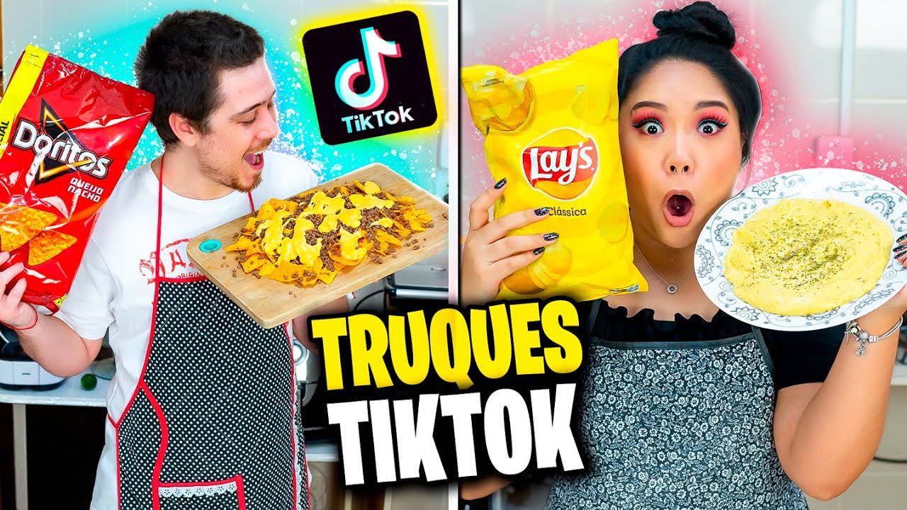 TESTANDO TRUQUES DE COMIDA DO TIK TOK - FOOD HACKS VIRAIS | Jeru e Cheru