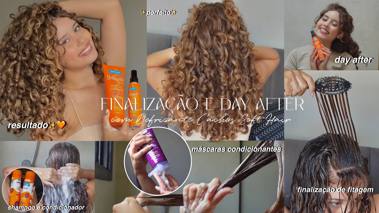 Finalização e Day after com Defrizante Cachos Soft Hair🧡