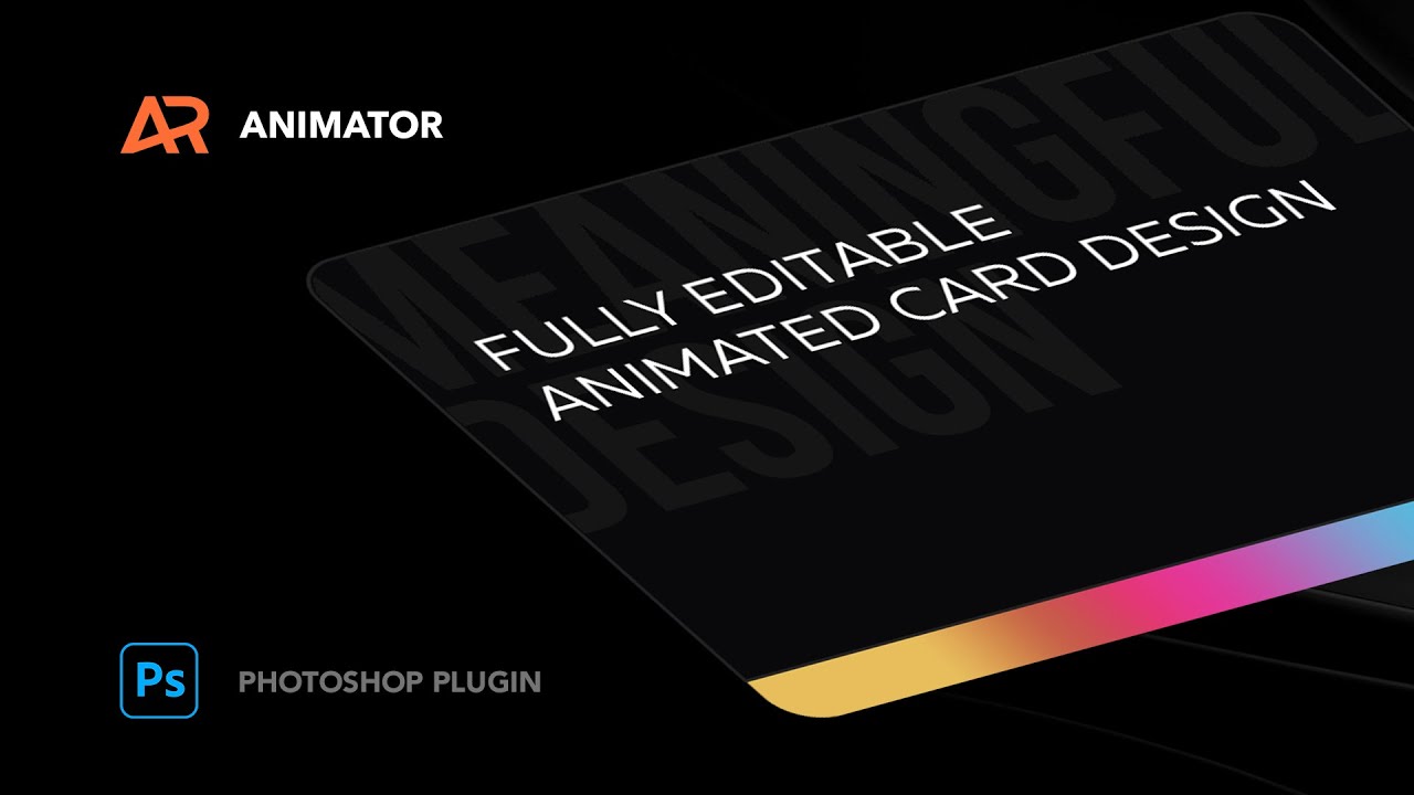How to create a fully editable animated design in Photoshop - Animator Tutorial