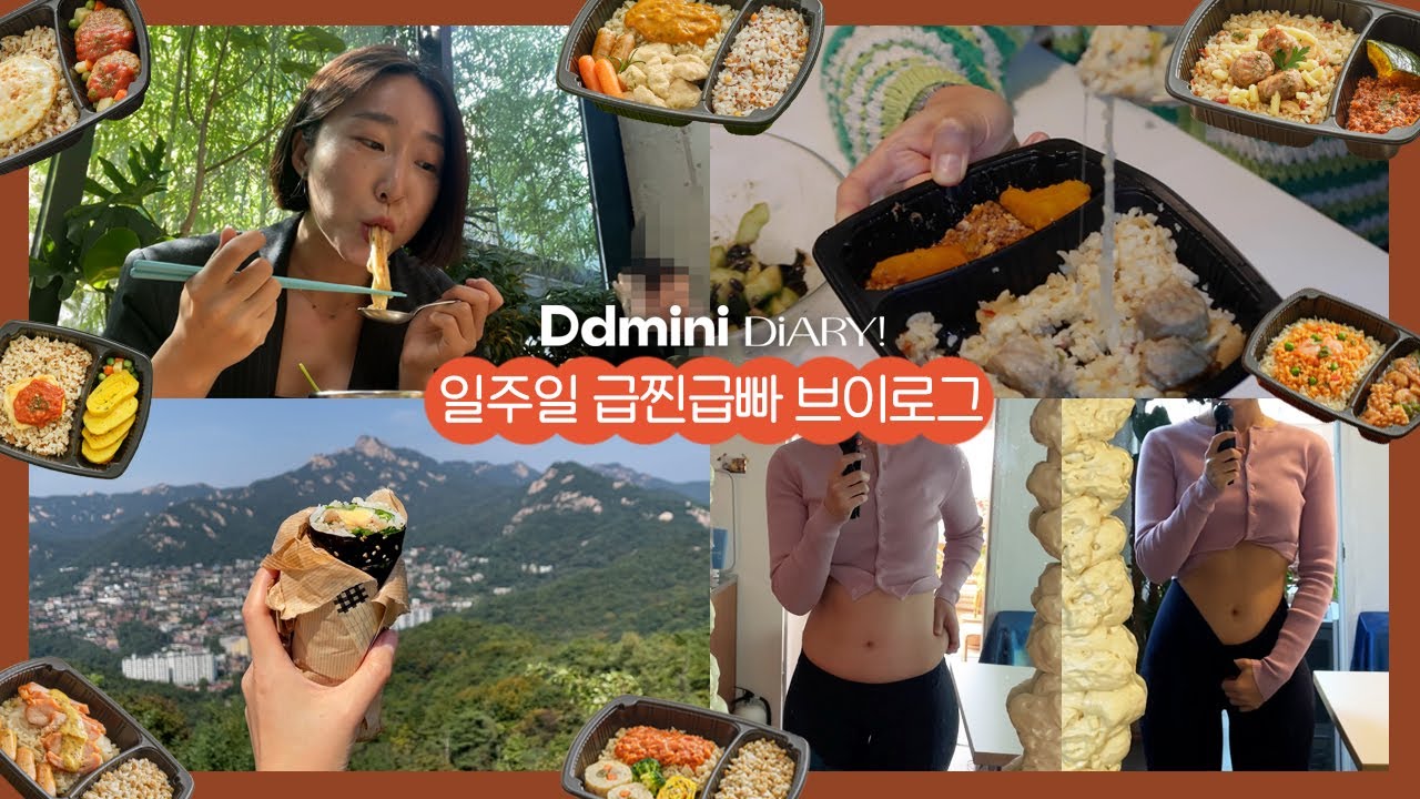 Diet vlog • 귀차니즘도 맛있게 감량 가능!😋일주일 급찐급빠 다이어트 브이로그 (feat. 다노샵 컬리플라워도시락)