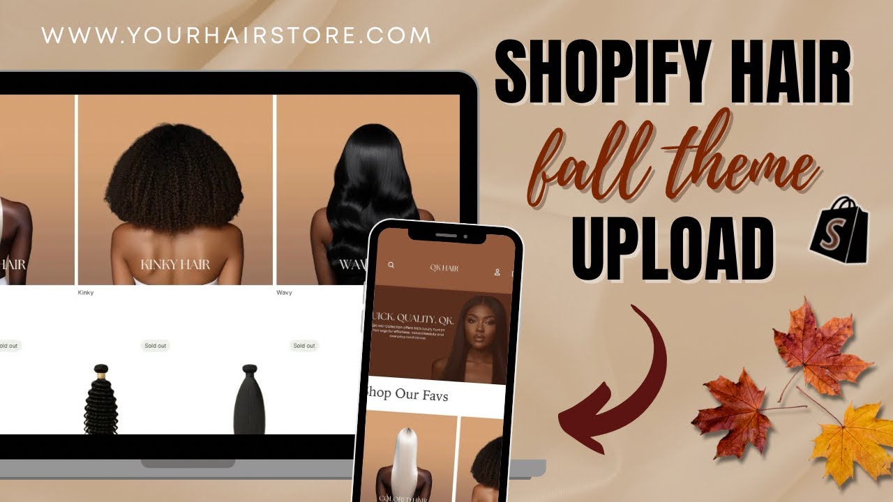 Как создать сайт по продаже товаров для волос на Shopify 🍁
