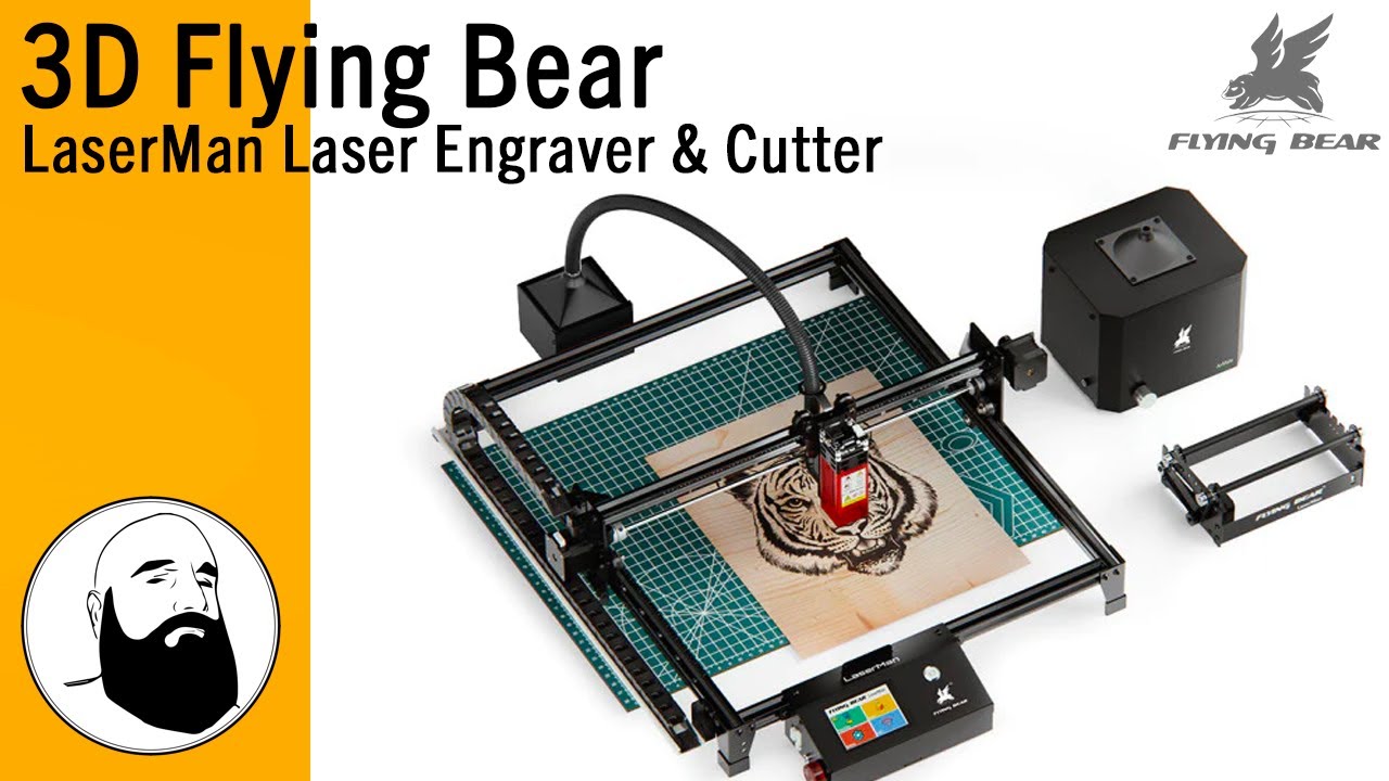 3d Flying Bear LaserMan Laser Engraver & Cutter