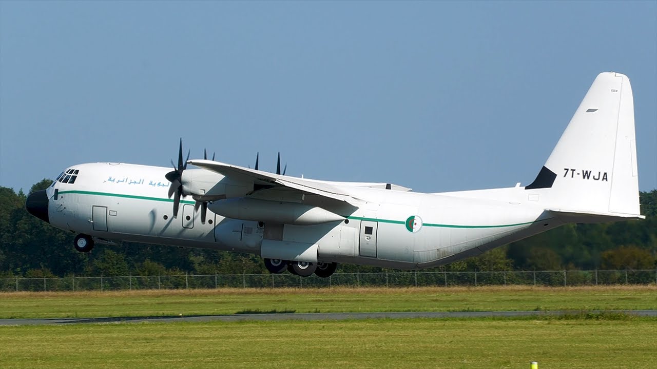 [4K] RARE: Algerian Air Force C-130 Hercules @ Groningen/Eelde Airport