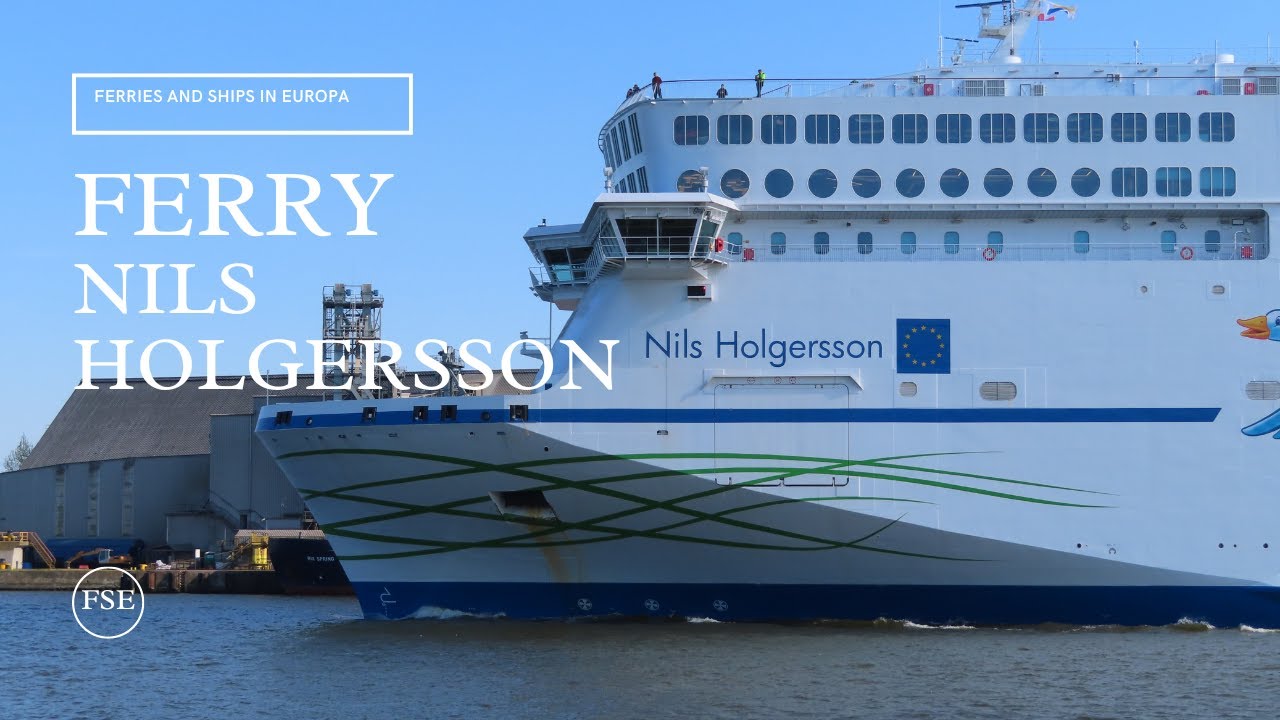Nils Holgersson - Newst ferry on Baltic Sea, departure from Świnoujście 