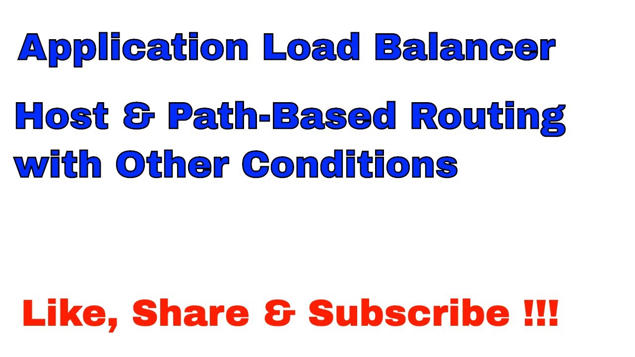How to implement host and path based routing on ELB | AWS Application Load balancer