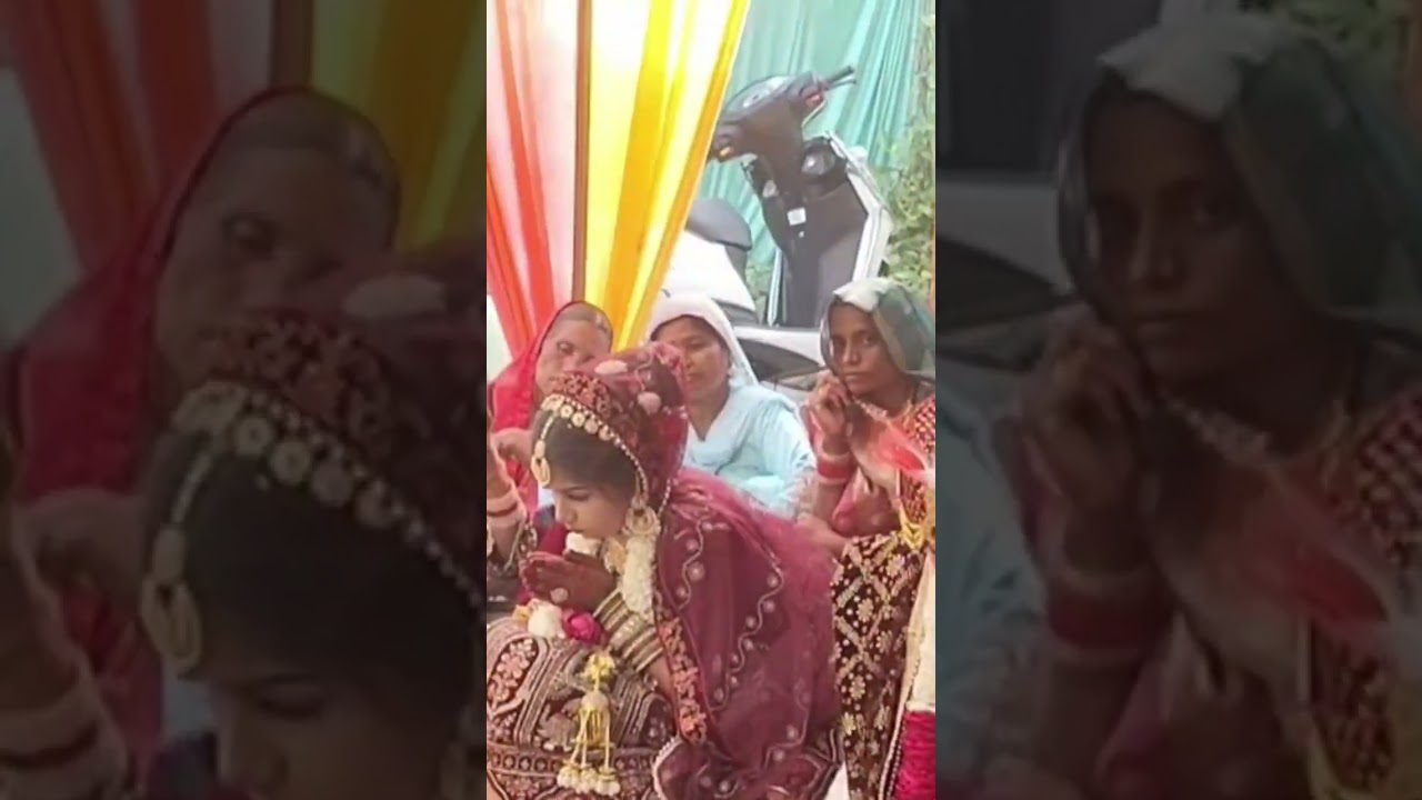 @फेरे करवाते हुए #पंडित जी रीति रिवाज से@ हरियाणा की सादि देखो भाई#