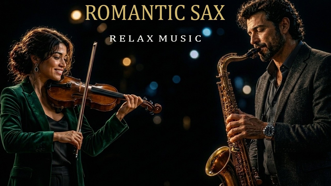 Premium Sax 🎷 Grand Piano & Violin | Evening Blues Guitar | Healing Relax & Stress Relief | 432Hz