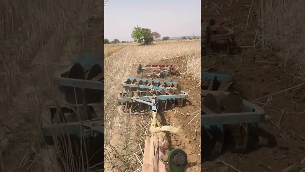 John Deere power in 2 harrow in field 💪💀🔥🖤😡