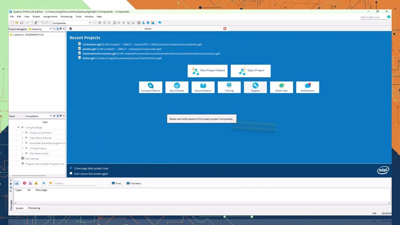 Creación de proyectos con Quartus Prime