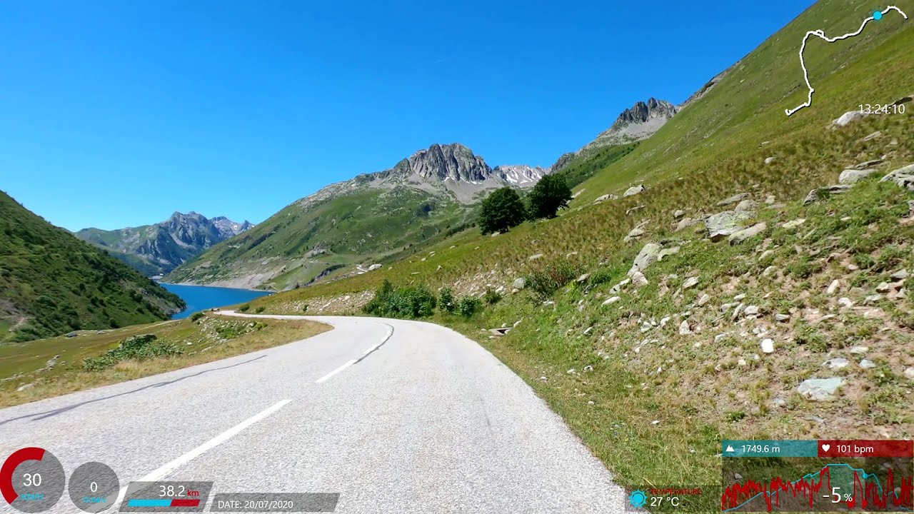 Croix-de-Fer et Col du Glandon depuis Allemont 2020.07.20 (2,7K 60fps)