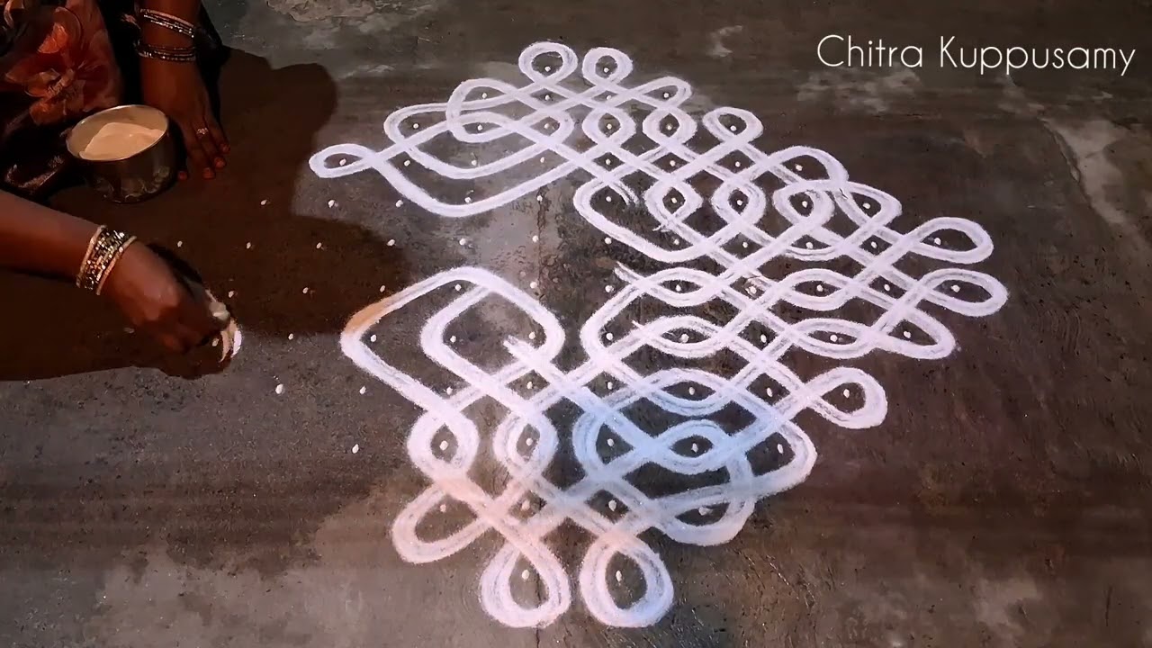 Simple Sikku Kolam | Daily Chikku Kolam | 13 Pulli Kolam | Kolam for Beginners | Must try Kolam✨