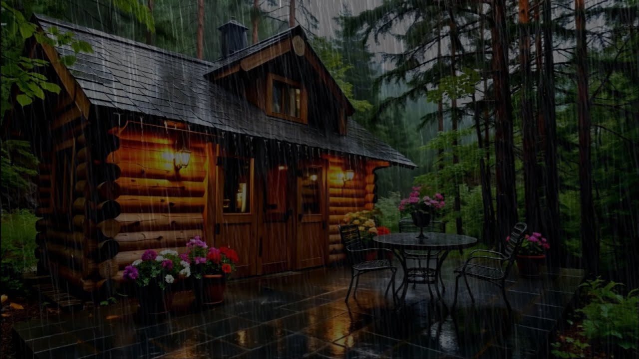 Звук дождя в тихой хижине, идеально подходящий для сна //ASMR//