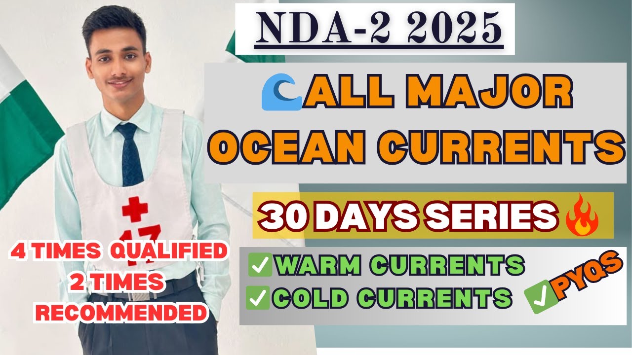 🌊 All Major Ocean Currents in Just 20 Mins + PYQs | Must-Do Topic for NDA/CDS | 30 Days Series