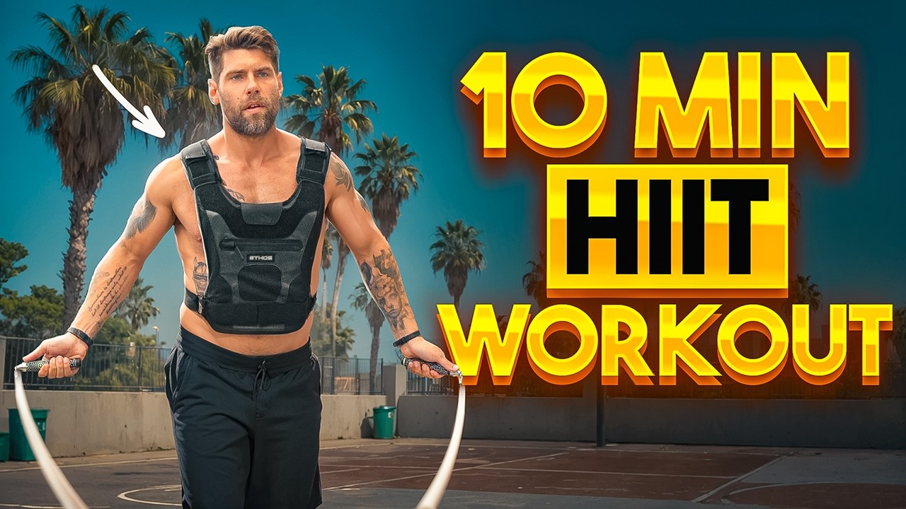 10-минутная тренировка HIIT со скакалкой и жилетом-утяжелителем