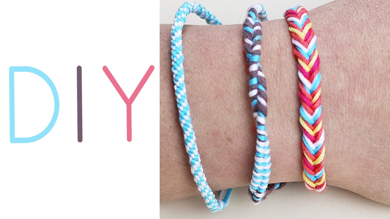DIY 3 Armbänder | rund flechten + Fischgrät | easy