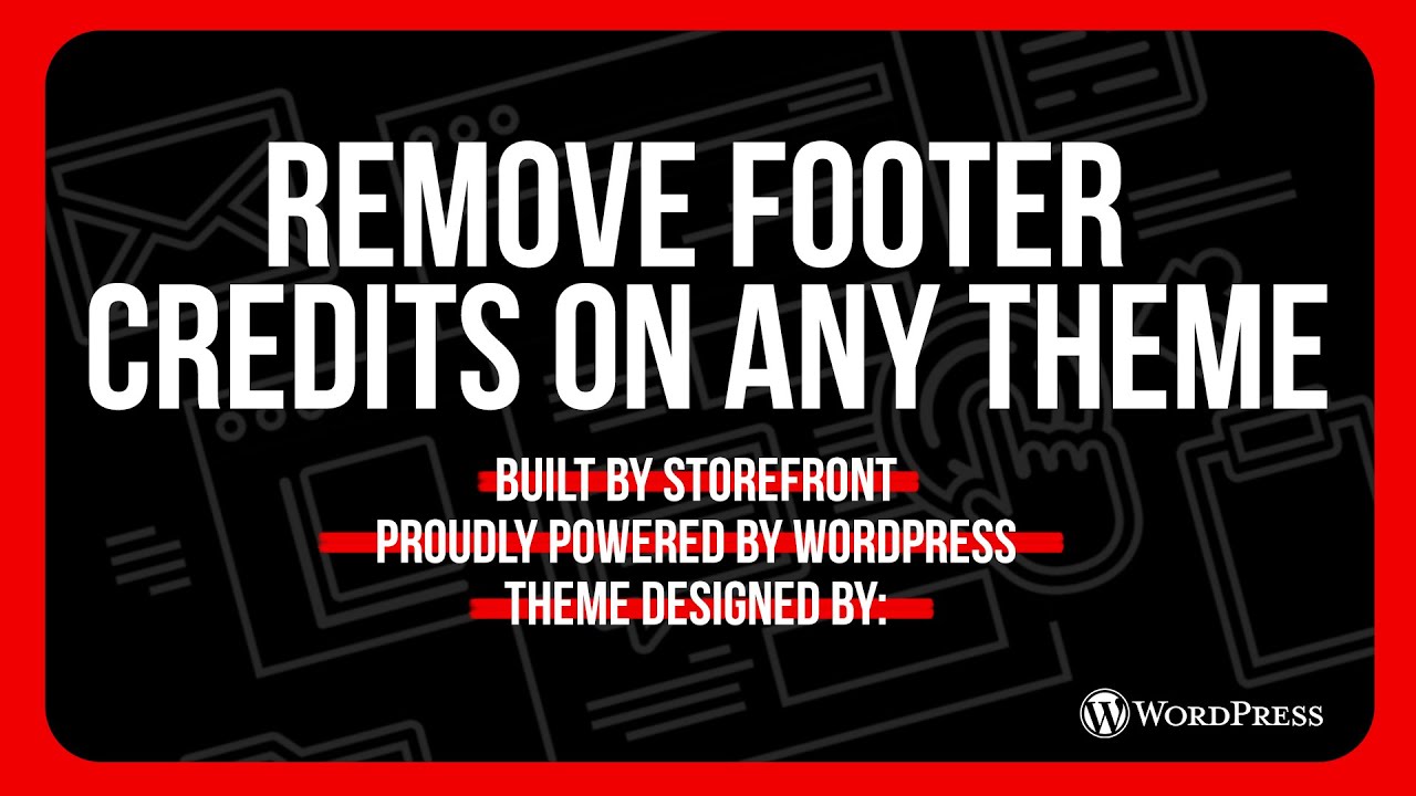 Removing Footer Credits Using CSS | Wordpress Tutorial