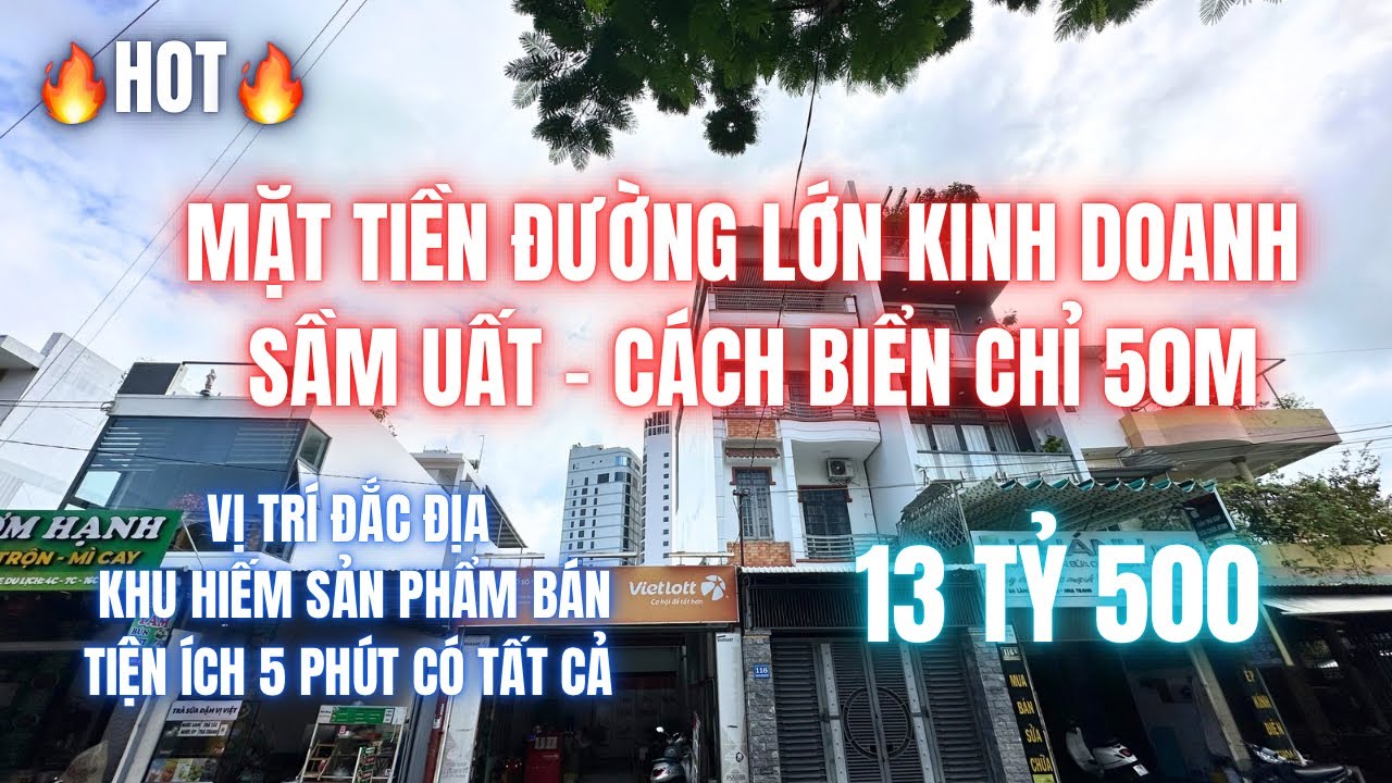Bán đất tặng nhà mặt tiền kinh doanh sầm uất cạnh biển Nha Trang