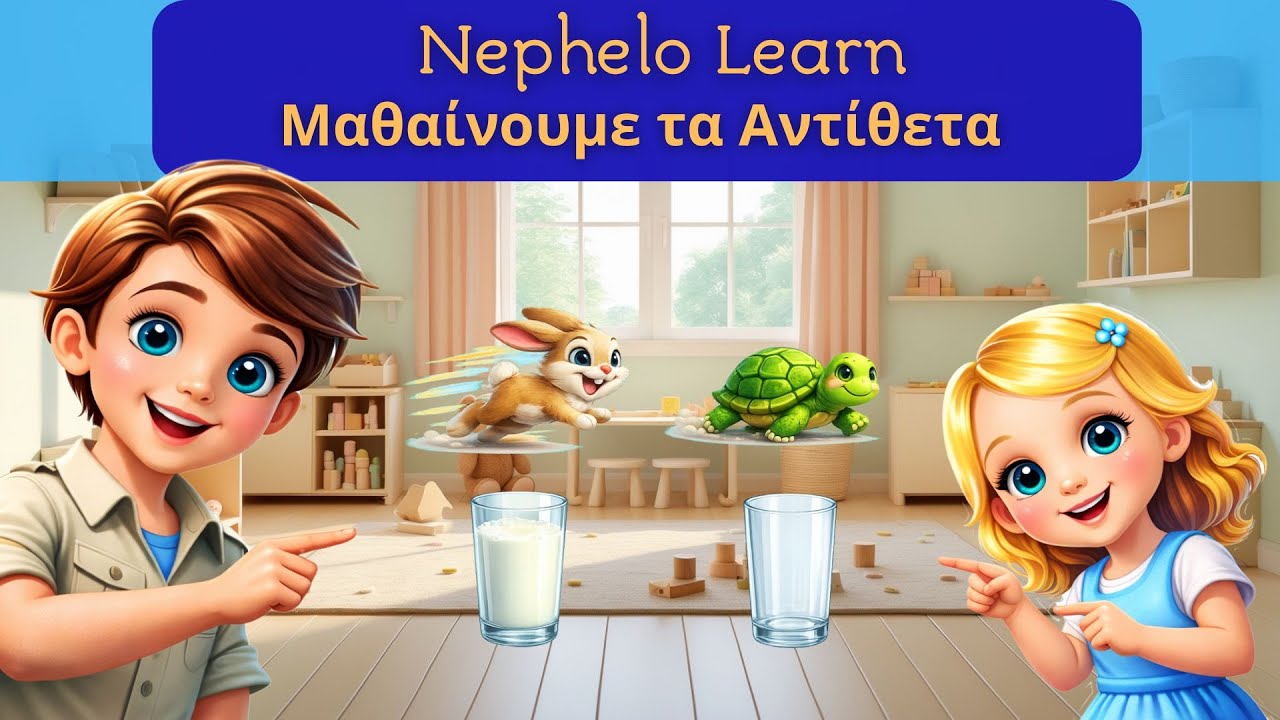 Μαθαίνουμε τα Αντίθετα: Γρήγορα – Αργά  Και  Άδειο – Γεμάτο | Ο Βασίλης μαθαίνει στην Ελένη