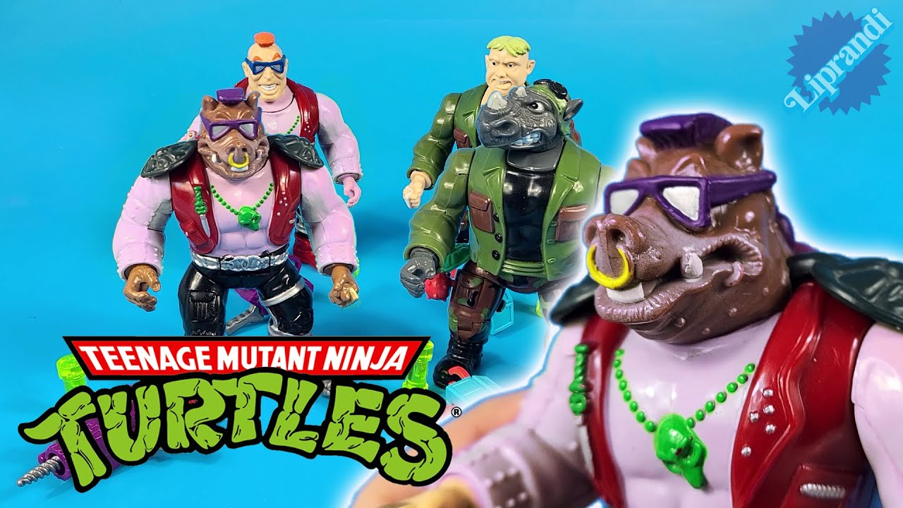 TEENAGE MUTANT NINJA TURTLES BEBOP & ROCKSTEADY MUTATIONS - PLAYMATES TOYS 1992 - BACK THEN