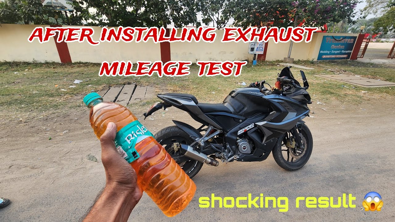 rs200 after exhaust mileage test 🏍 unbelievable result😱